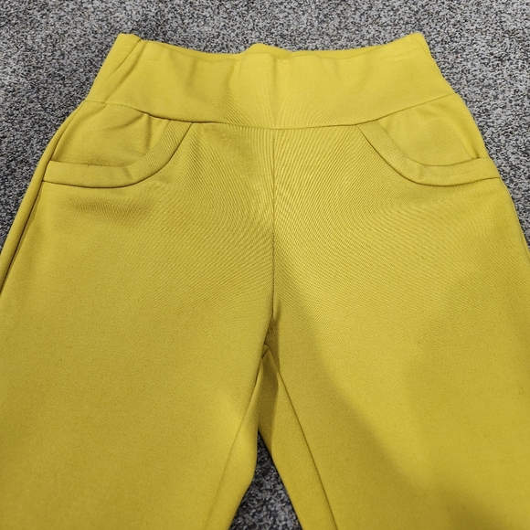 Deep Mustard Yellow Garcia Spandex Jeggings Size S - Picture 2 of 4
